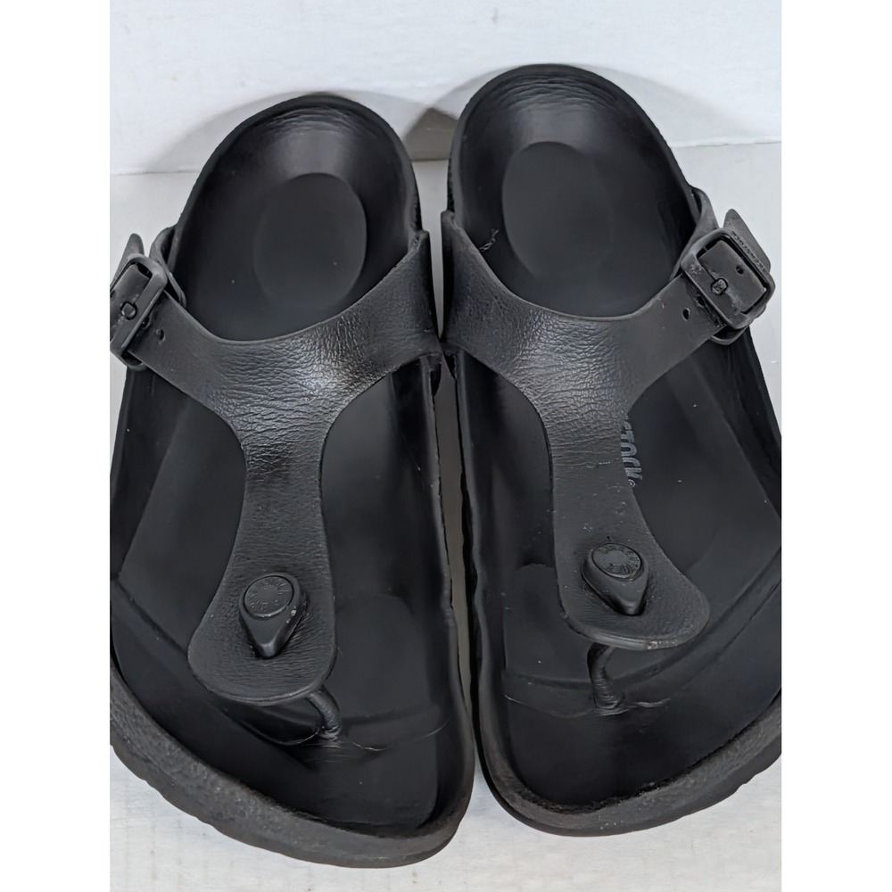 Birkenstock Gizeh Black EVA Rubber-Like Thong Sandals Women's US 7–7.5 / EU 38